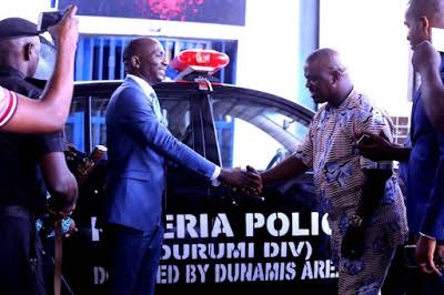 Paul Enenche donates to Police