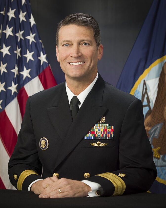 Rear Admiral Ronny Jackson while serving as physician to the President, in October 2016.